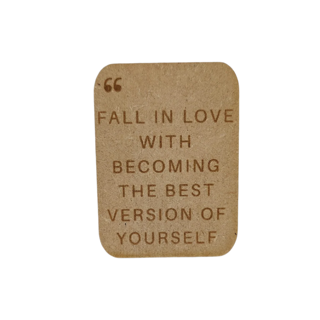 Wooden gift card - Fridge magnet - Fall in love