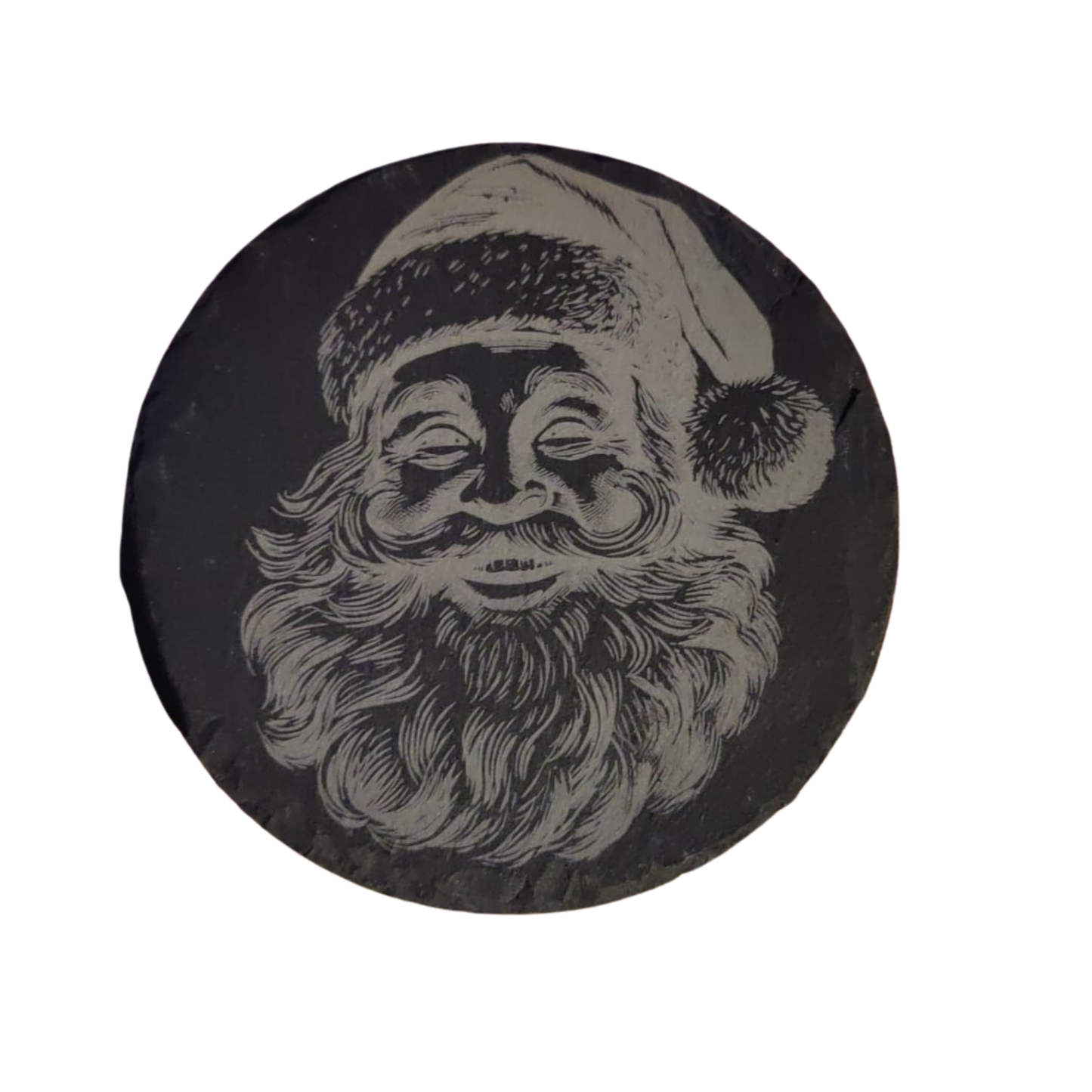 Round santa coaster