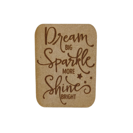Wooden gift card - Fridge magnet - Dream big